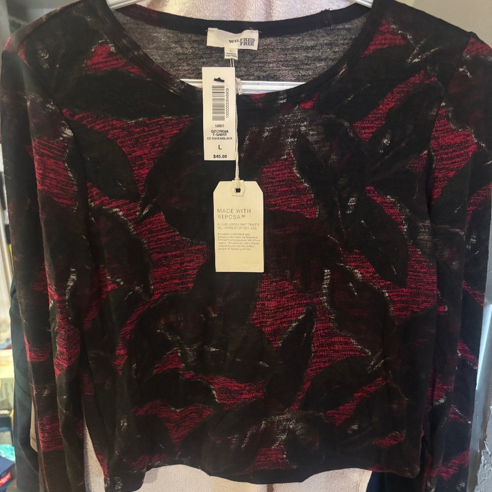 ARITZIA Georgia long sleeve crop top, Wilfred Free